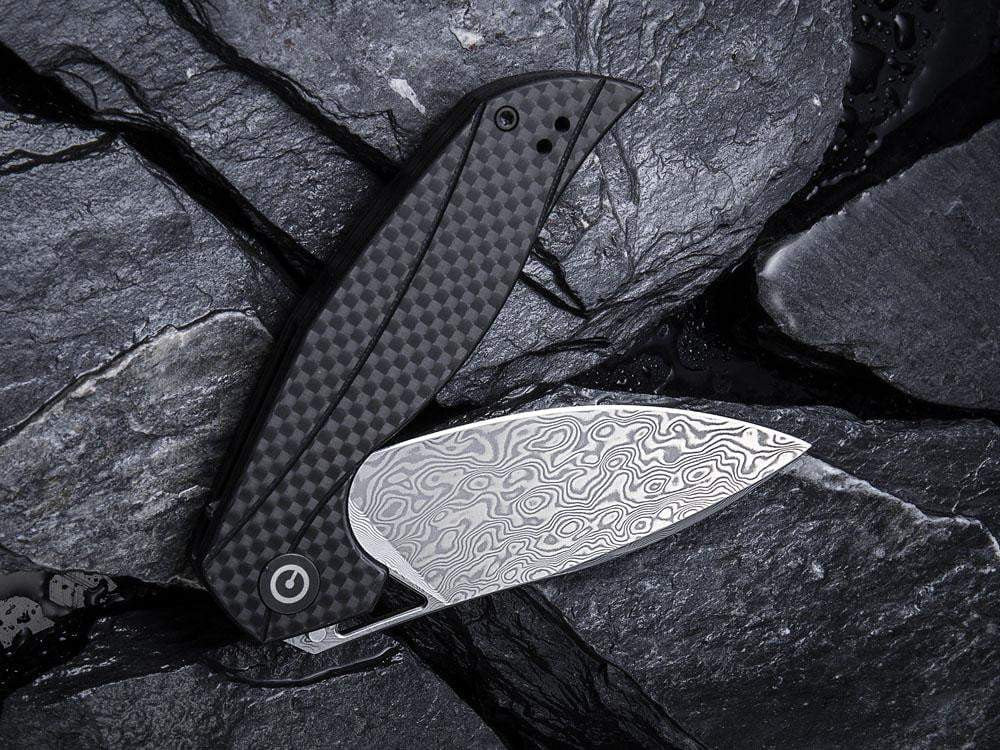 CIVIVI - C903DS - ANTHROPOS - DAMASCUS BLADE - Carbon Fiber over G10 Handle - True Talon