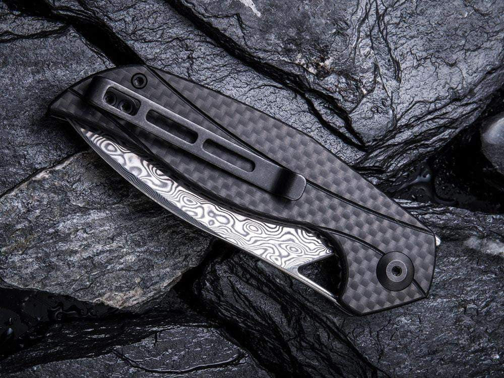 CIVIVI - C903DS - ANTHROPOS - DAMASCUS BLADE - Carbon Fiber over G10 Handle - True Talon