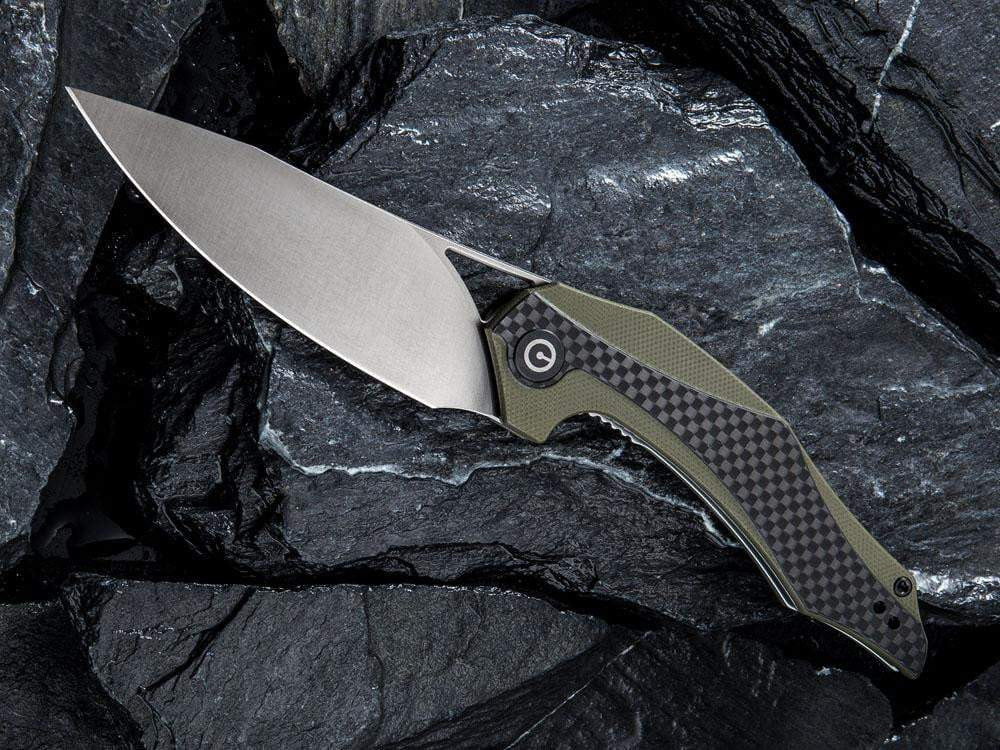 CIVIVI - C904 PLETHIROS - D2 Blade - Carbon Fiber over G10 Handle - True Talon