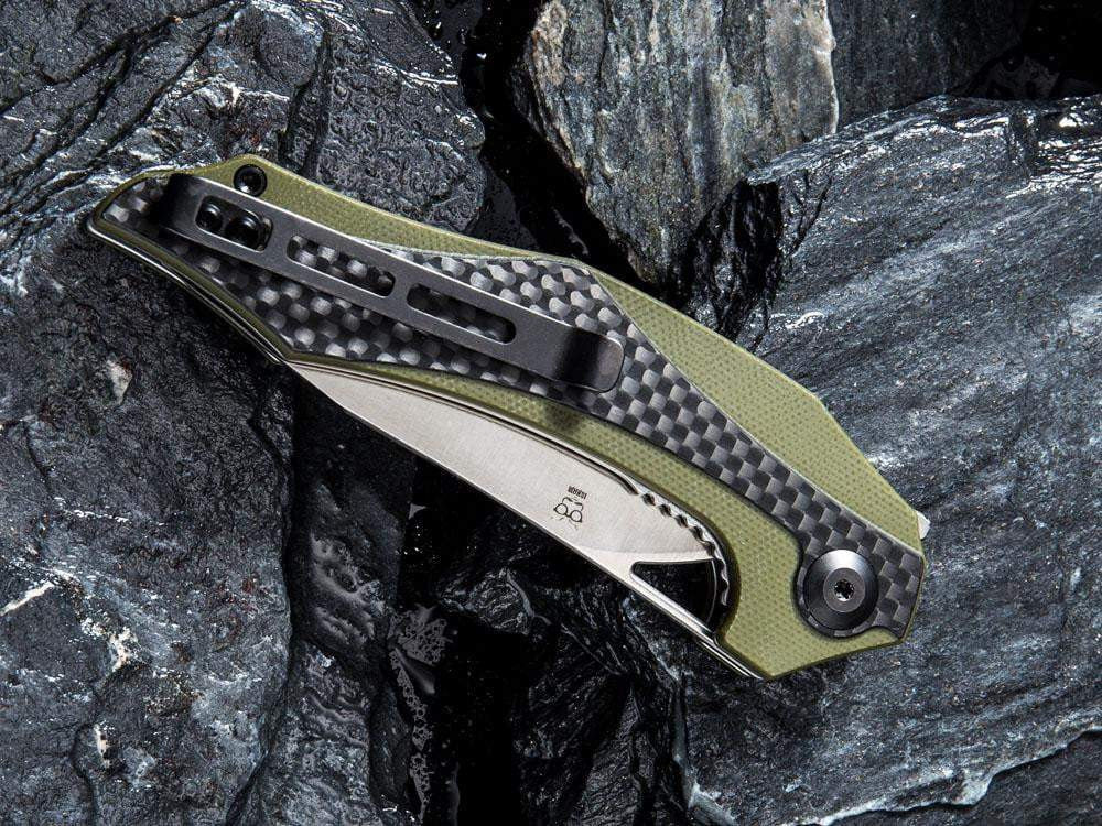 CIVIVI - C904 PLETHIROS - D2 Blade - Carbon Fiber over G10 Handle - True Talon