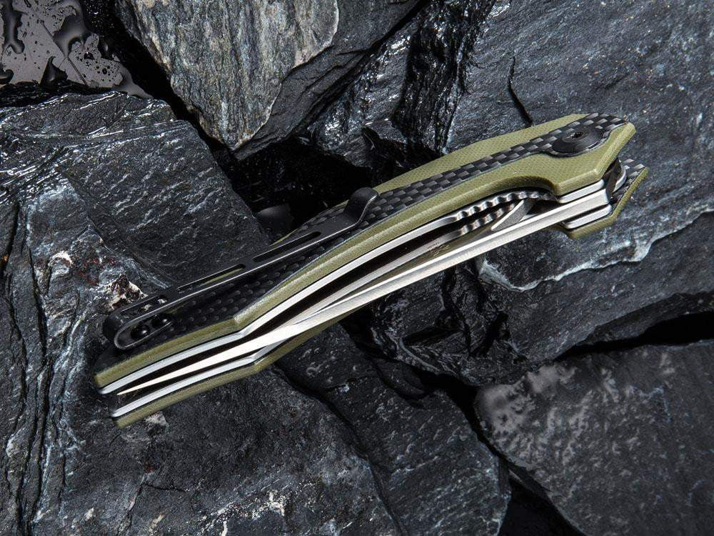 CIVIVI - C904 PLETHIROS - D2 Blade - Carbon Fiber over G10 Handle - True Talon