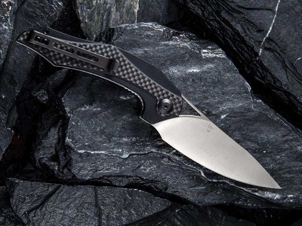 CIVIVI - C904 PLETHIROS - D2 Blade - Carbon Fiber over G10 Handle - True Talon