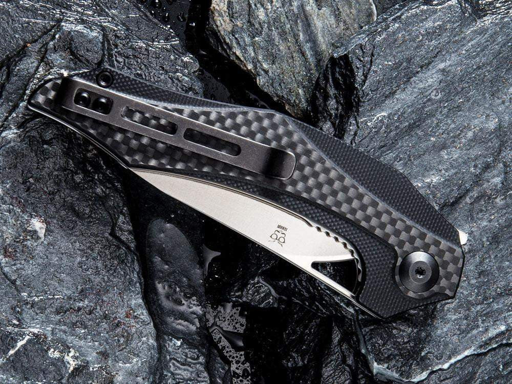 CIVIVI - C904 PLETHIROS - D2 Blade - Carbon Fiber over G10 Handle - True Talon