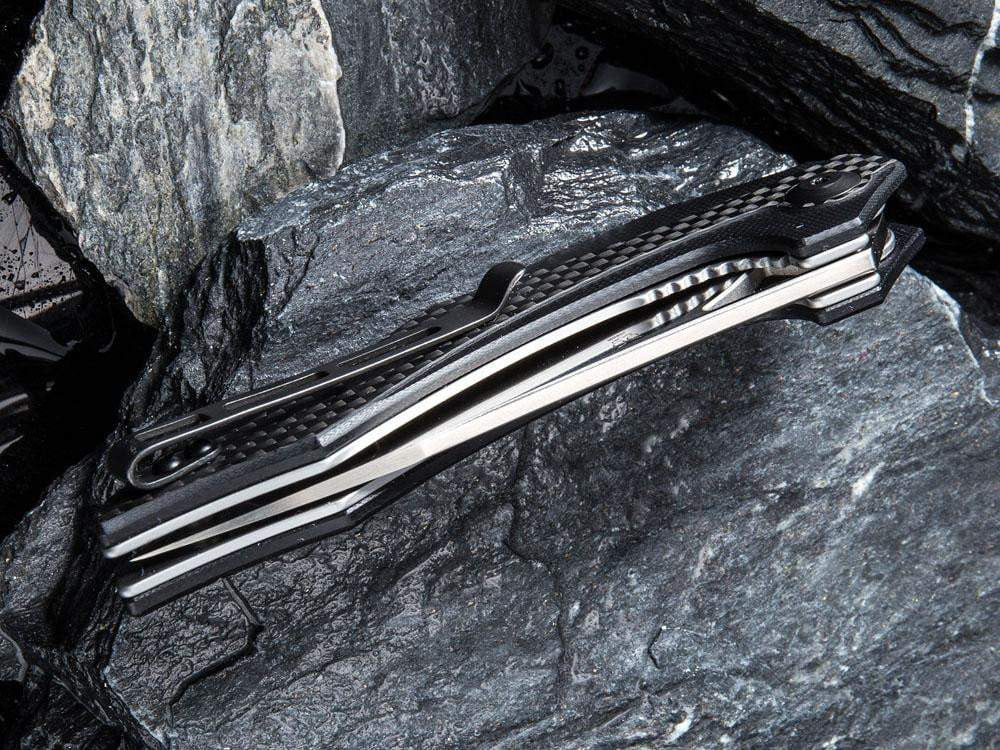 CIVIVI - C904 PLETHIROS - D2 Blade - Carbon Fiber over G10 Handle - True Talon