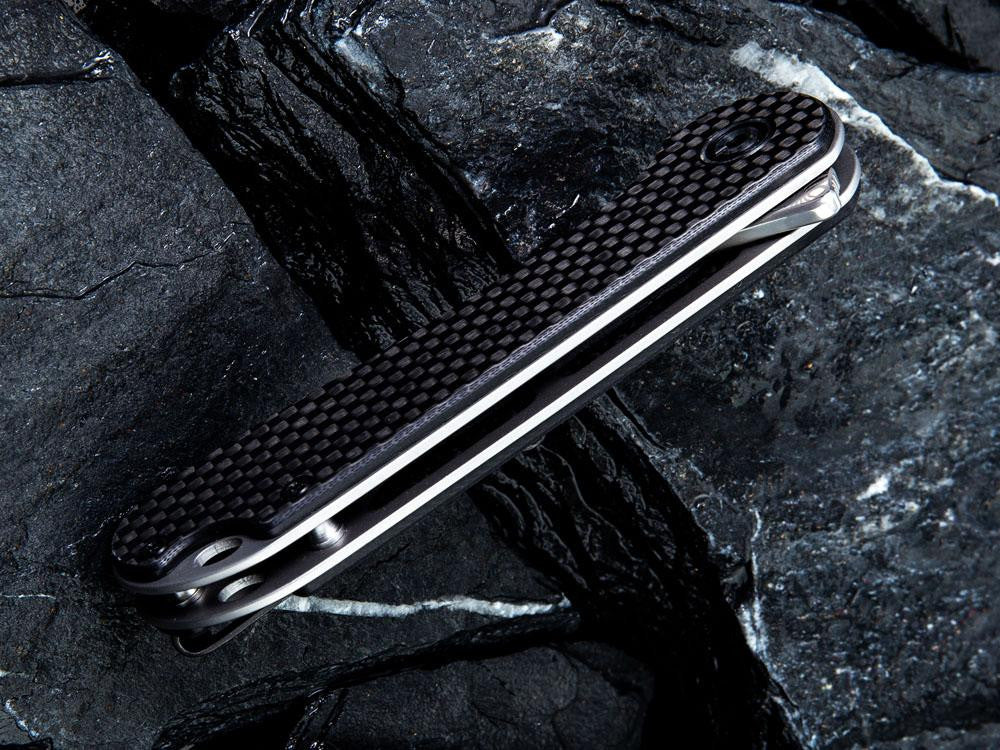 ** HERE NOW ** CIVIVI - C907DS ELEMENTUM - DAMASCUS BLADE - Carbon Fiber over G10 handle - True Talon