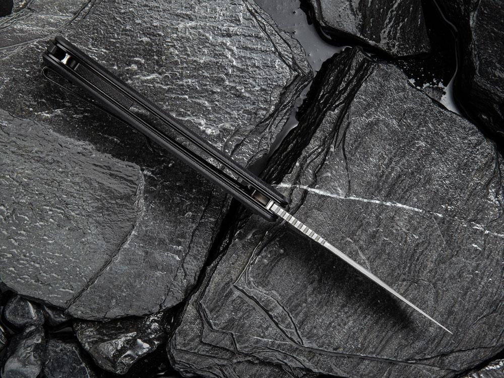 ** HERE NOW ** CIVIVI - C912DS-1 - SHREDDER - DAMASCUS BLADE - Black G10 Handle - True Talon