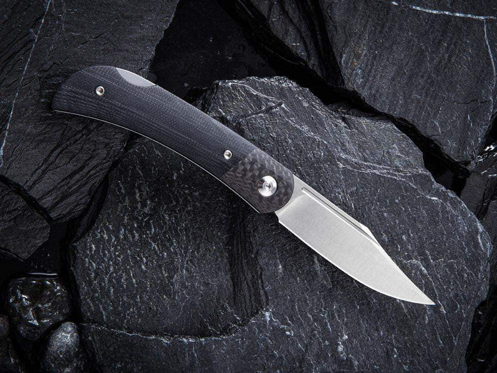 # ** HERE NOW - NEW MICARTA MODEL ** CIVIVI - C914 Rustic Gent - Lock Back - G10 or Micarta Handles & Carbon Fiber Bolsters - True Talon