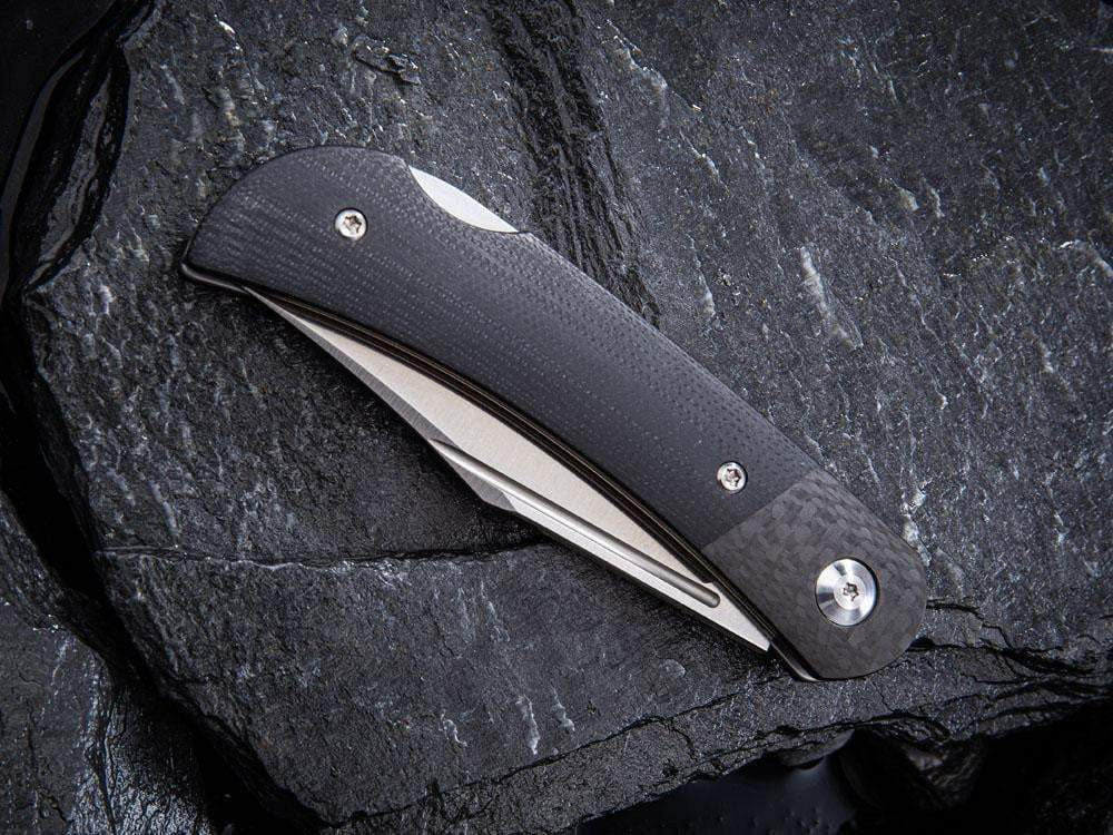 # ** HERE NOW - NEW MICARTA MODEL ** CIVIVI - C914 Rustic Gent - Lock Back - G10 or Micarta Handles & Carbon Fiber Bolsters - True Talon