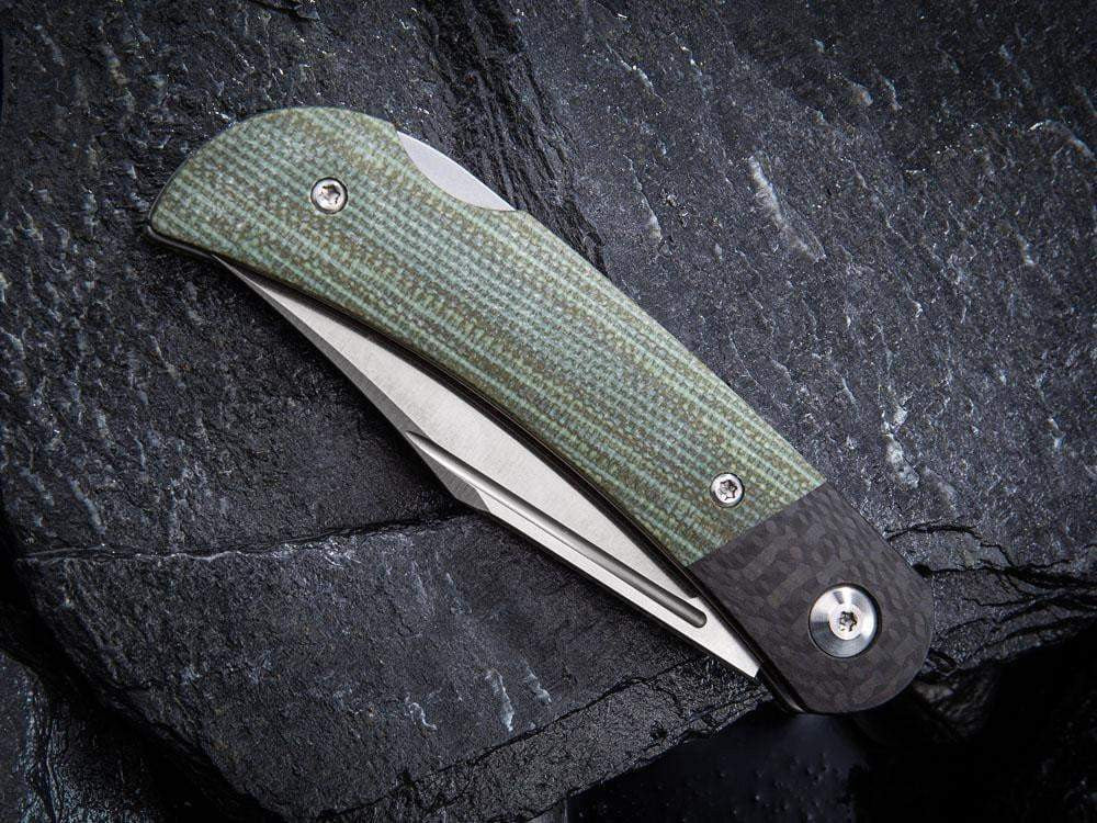 # ** HERE NOW - NEW MICARTA MODEL ** CIVIVI - C914 Rustic Gent - Lock Back - G10 or Micarta Handles & Carbon Fiber Bolsters - True Talon