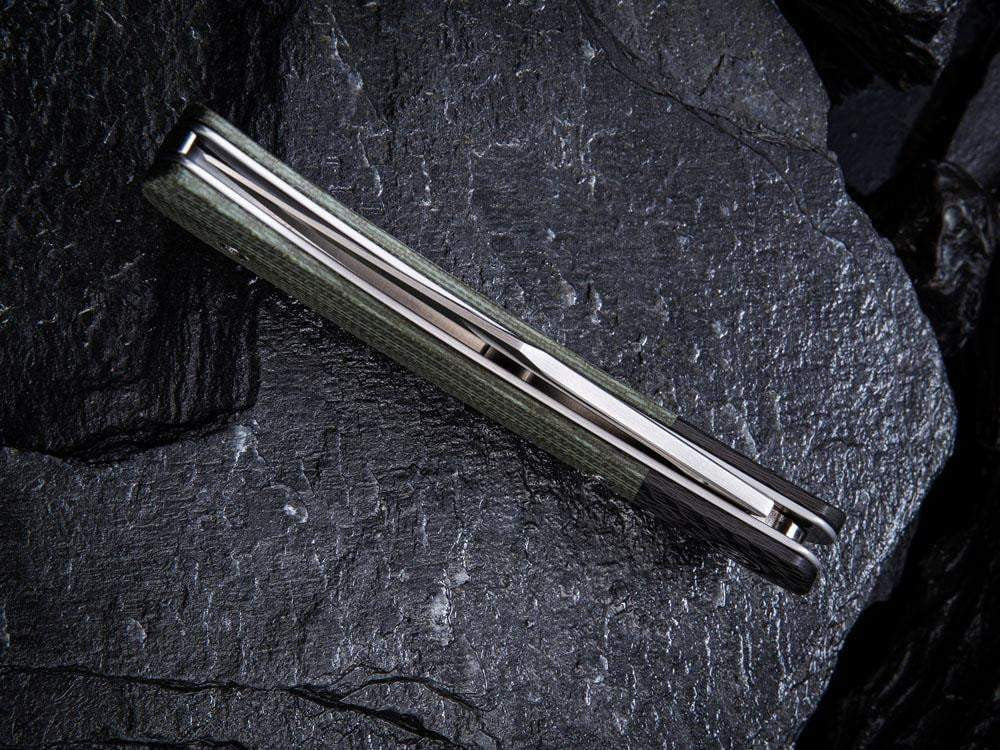 # ** HERE NOW - NEW MICARTA MODEL ** CIVIVI - C914 Rustic Gent - Lock Back - G10 or Micarta Handles & Carbon Fiber Bolsters - True Talon