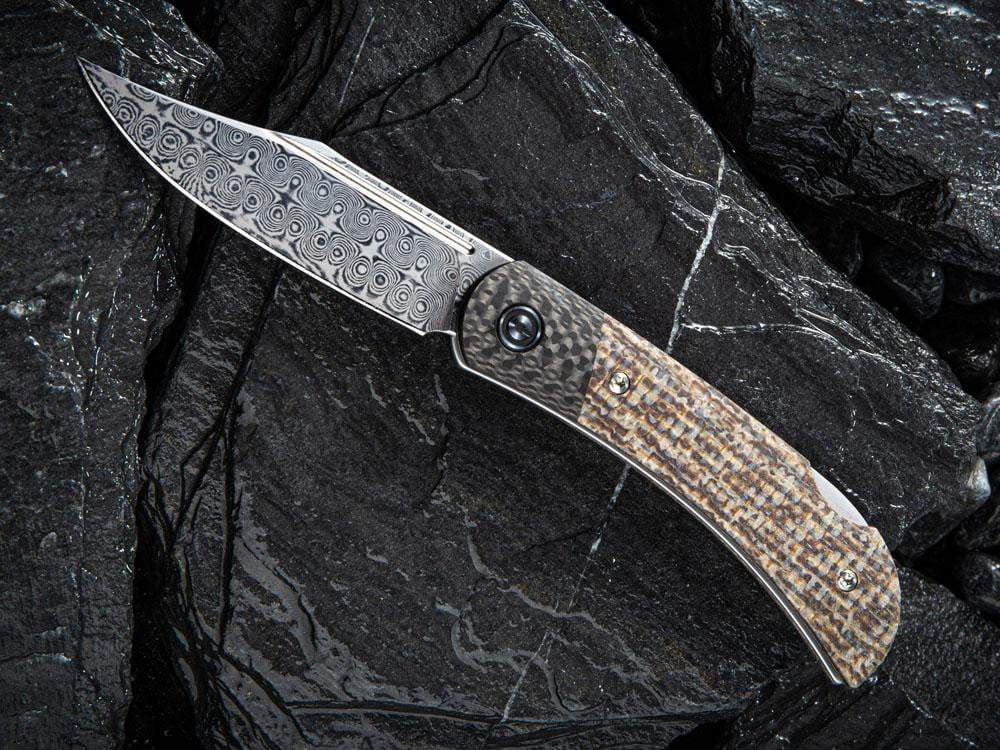 ** HERE NOW ** CIVIVI - C914DS Rustic Gent DAMASCUS - Lock Back - G10 or Micarta Handles & Carbon Fiber Bolsters - True Talon