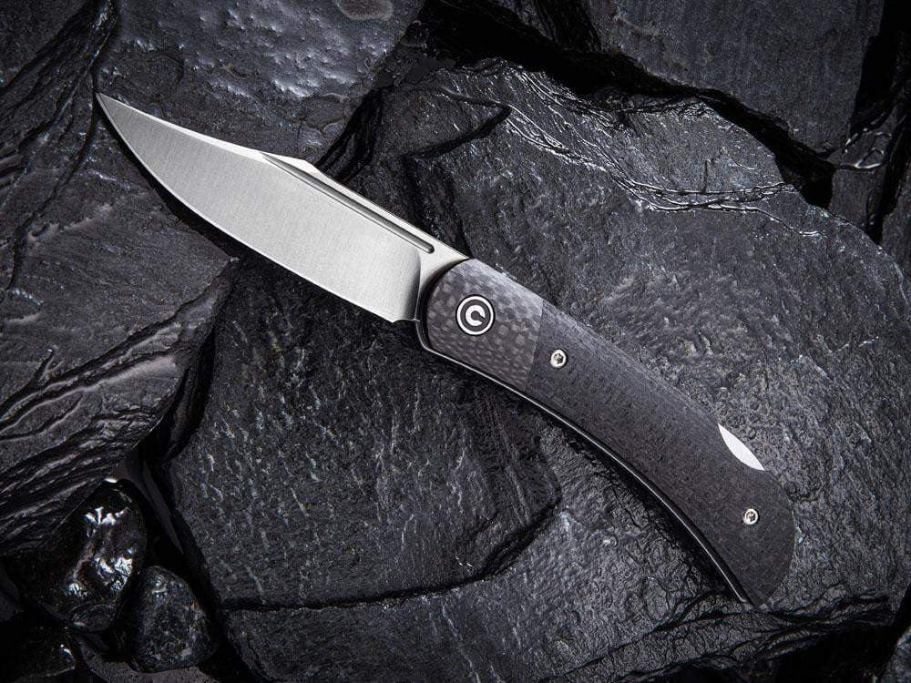 # ** HERE NOW - NEW MICARTA MODEL ** CIVIVI - C914 Rustic Gent - Lock Back - G10 or Micarta Handles & Carbon Fiber Bolsters - True Talon
