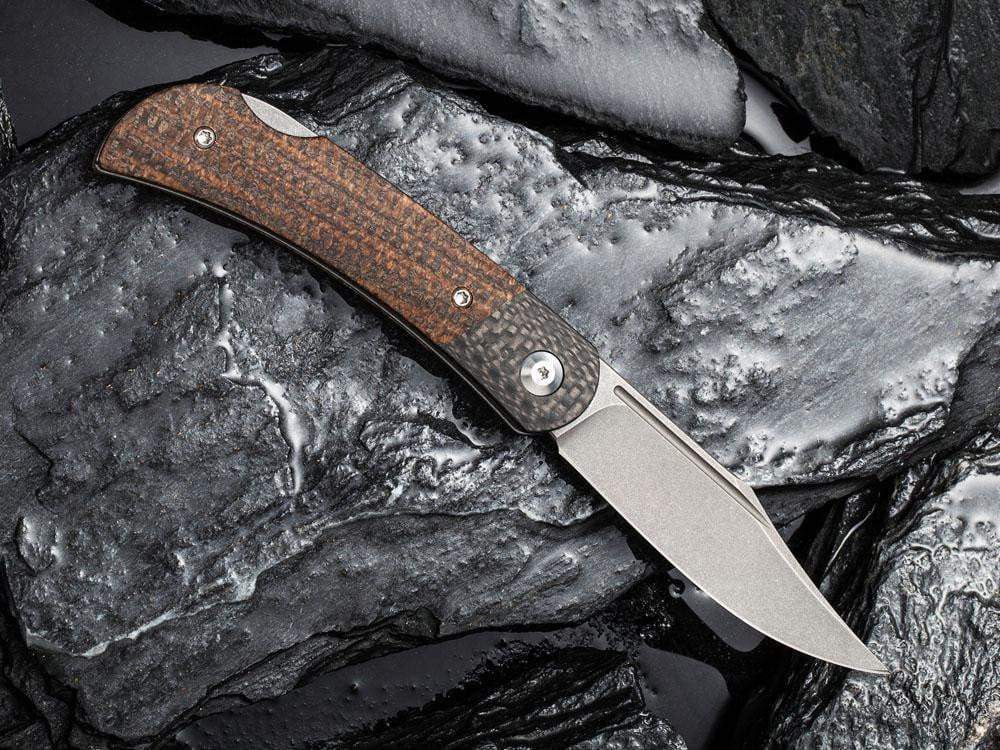 # ** HERE NOW - NEW MICARTA MODEL ** CIVIVI - C914 Rustic Gent - Lock Back - G10 or Micarta Handles & Carbon Fiber Bolsters - True Talon