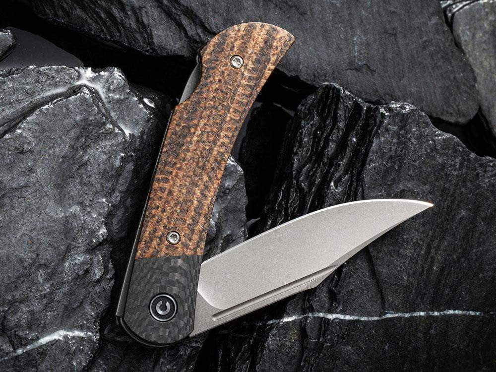 # ** HERE NOW - NEW MICARTA MODEL ** CIVIVI - C914 Rustic Gent - Lock Back - G10 or Micarta Handles & Carbon Fiber Bolsters - True Talon