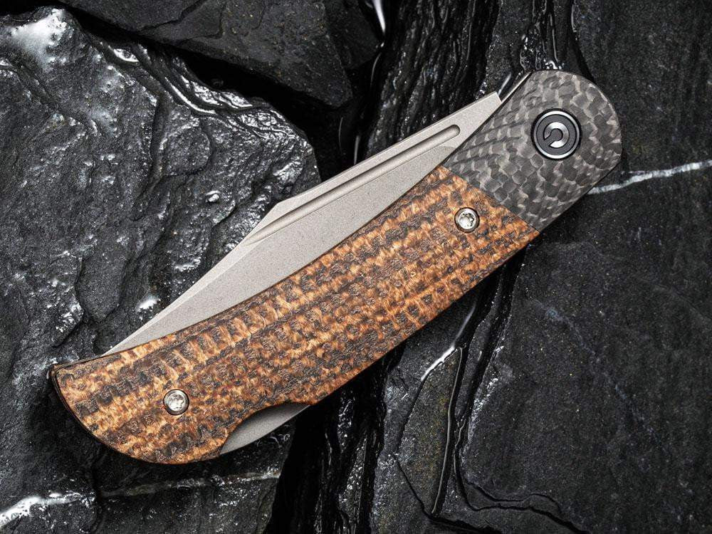 # ** HERE NOW - NEW MICARTA MODEL ** CIVIVI - C914 Rustic Gent - Lock Back - G10 or Micarta Handles & Carbon Fiber Bolsters - True Talon