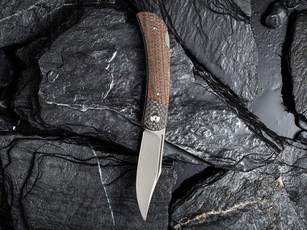# ** HERE NOW - NEW MICARTA MODEL ** CIVIVI - C914 Rustic Gent - Lock Back - G10 or Micarta Handles & Carbon Fiber Bolsters - True Talon