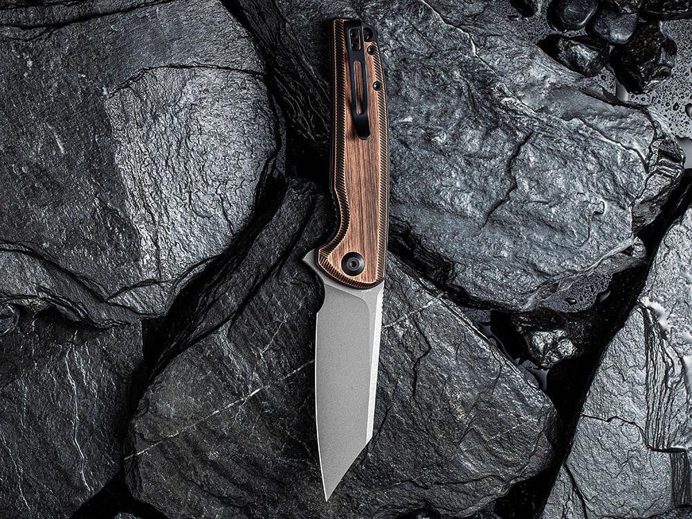 ** HERE NOW ** CIVIVI - C909D BRIGAND - STONEWASH 154CM BLADE - BLACK HAND RUBBED COPPER HANDLE - True Talon