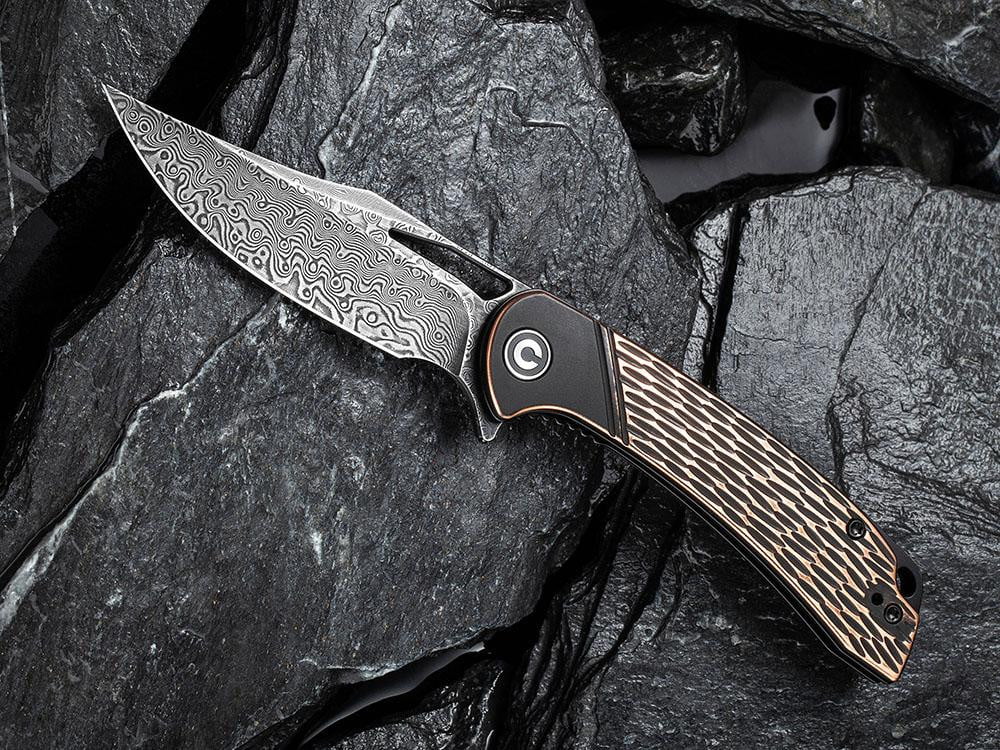 CIVIVI - C2005DS-2 Dogma -Black Damascus blade - BLACK COPPER Handle - True Talon