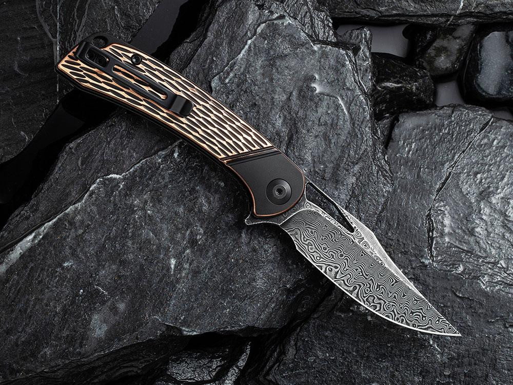 CIVIVI - C2005DS-2 Dogma -Black Damascus blade - BLACK COPPER Handle - True Talon