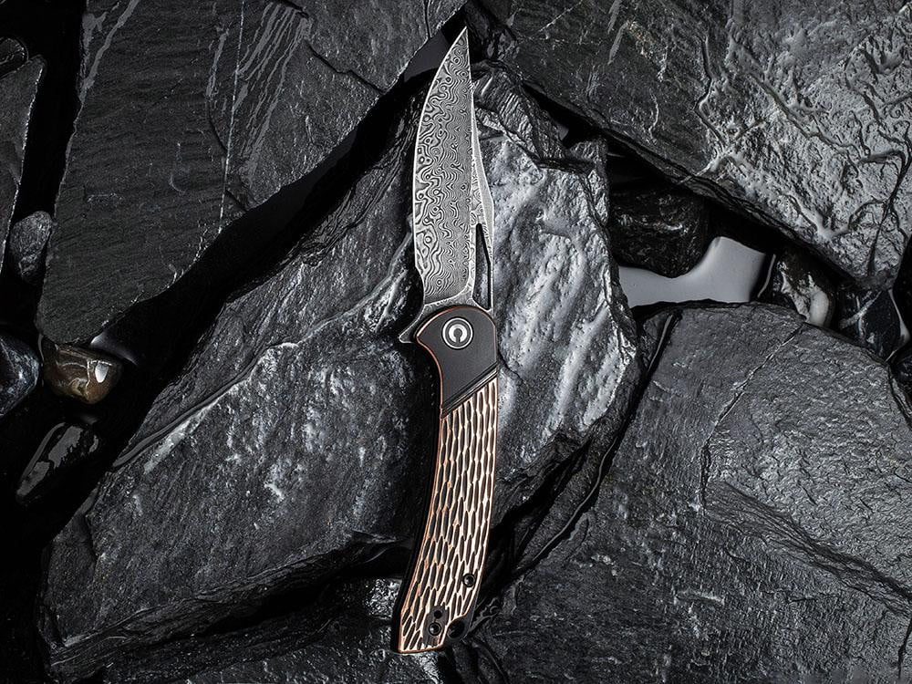 CIVIVI - C2005DS-2 Dogma -Black Damascus blade - BLACK COPPER Handle - True Talon