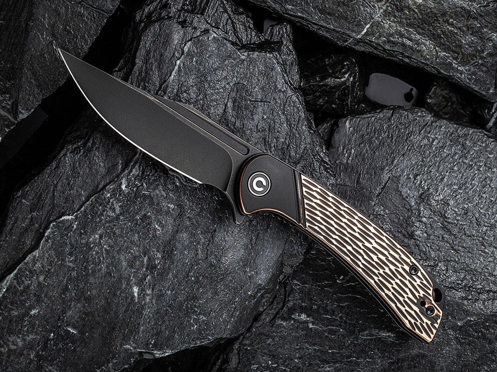 ** HERE NOW ** CIVIVI - C2014B Dogma - BLACK D2 BLADE - BLACK COPPER Handle - True Talon