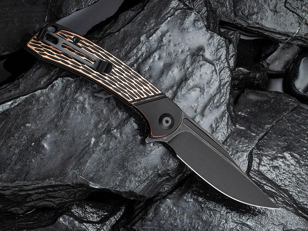 ** HERE NOW ** CIVIVI - C2014B Dogma - BLACK D2 BLADE - BLACK COPPER Handle - True Talon