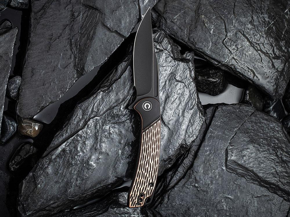 ** HERE NOW ** CIVIVI - C2014B Dogma - BLACK D2 BLADE - BLACK COPPER Handle - True Talon