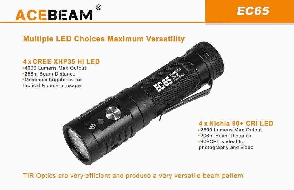 Acebeam EC65 - An Amazing 4000 Lumens EDC Flashlight - True Talon