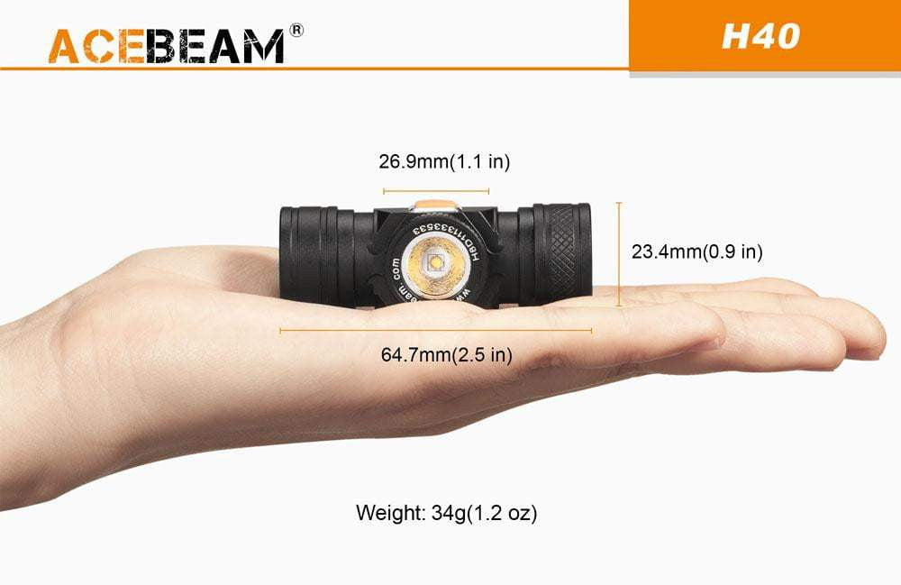 Acebeam H40 - 1050 Lumens HEADLAMP - True Talon
