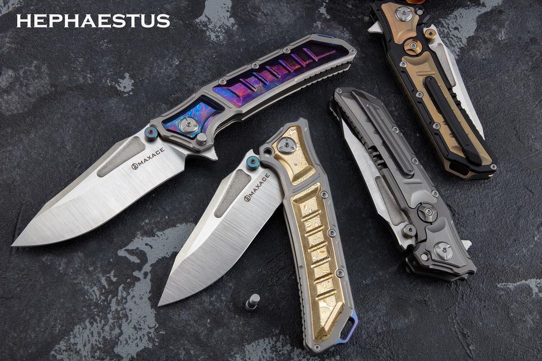 Maxace HEPHAESTUS - M390 Blade - CUSTOM MULTI ROW BEARINGS