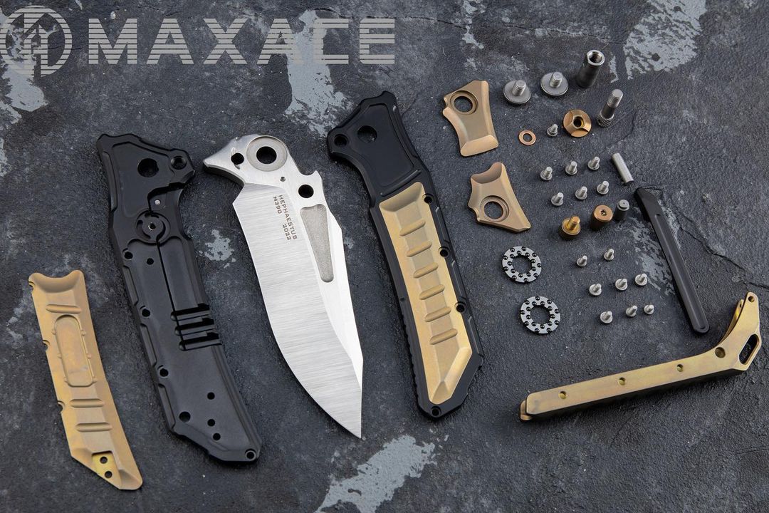 Maxace HEPHAESTUS - M390 Blade - CUSTOM MULTI ROW BEARINGS