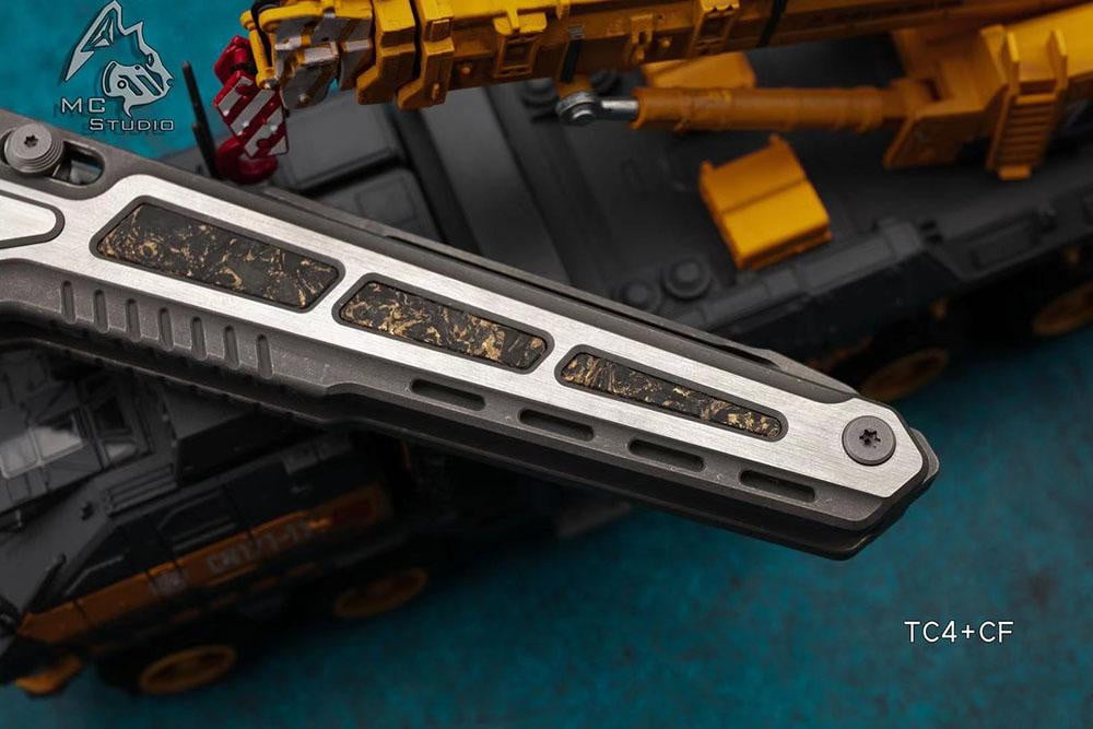 # ** COMING SOON ** MAXACE HERON- S90V Blade - Titanium and Copper Powder Carbon Fiber Handle - PRE-ORDERS TAKEN - True Talon
