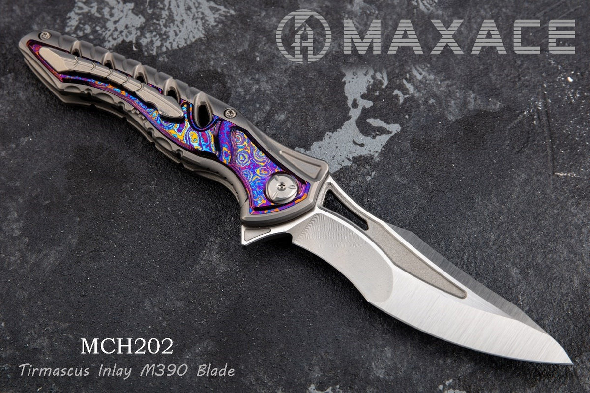# ** BACK AGAIN ** MAXACE HIVE - M390 Blade - Various Handles - MIDNIGHT CAT DESIGN