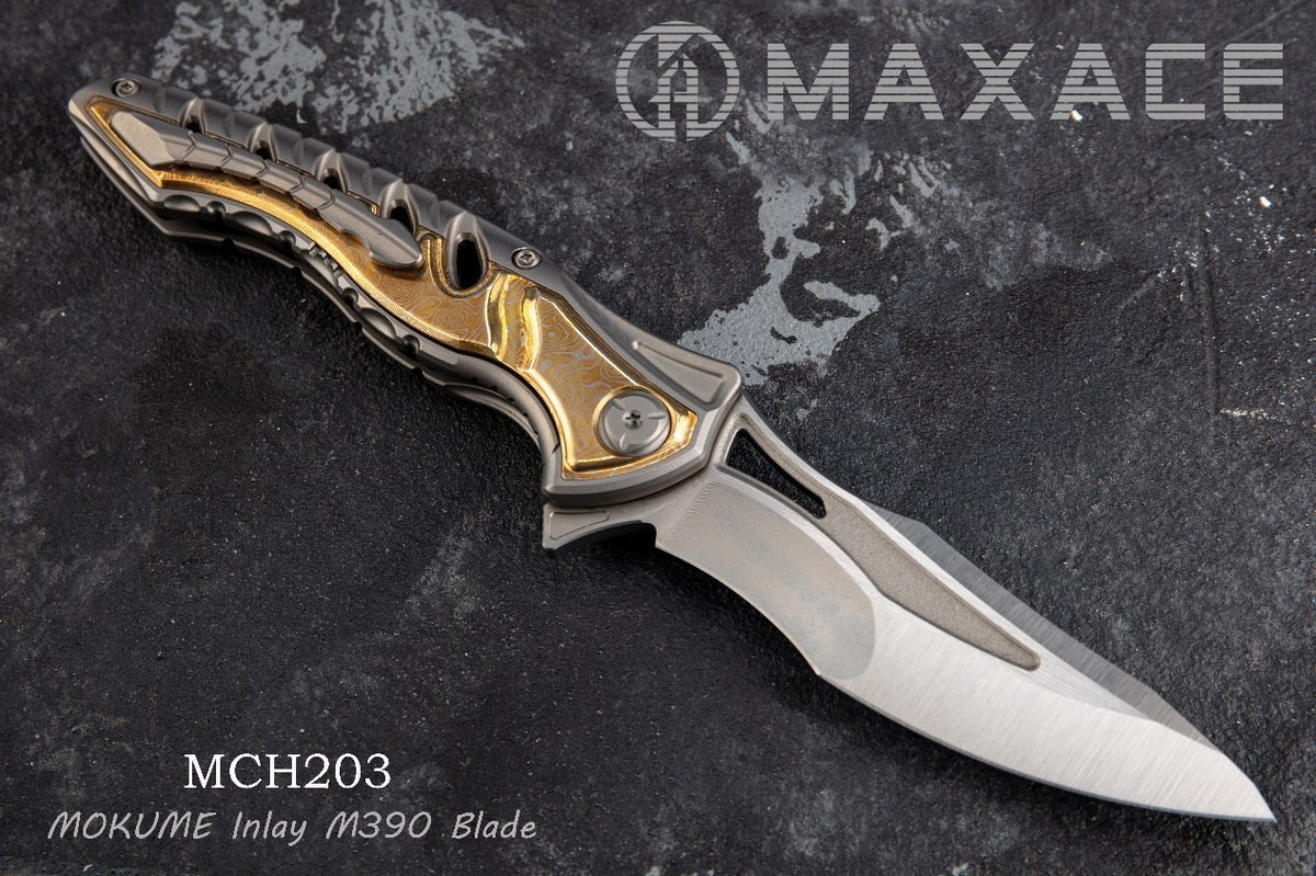 # ** BACK AGAIN ** MAXACE HIVE - M390 Blade - Various Handles - MIDNIGHT CAT DESIGN