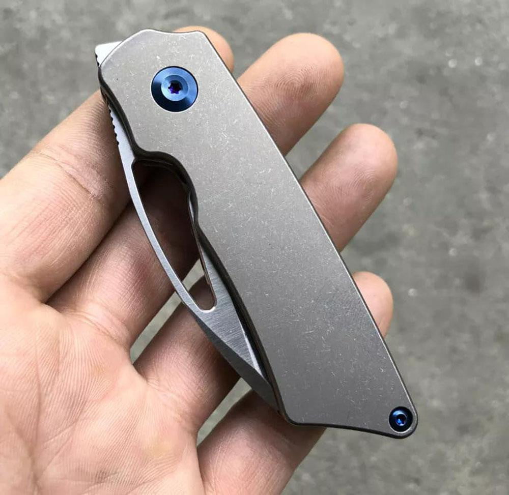** HERE NOW ** KANSEPT KNIVES - GOBLIN K2016A3 - S35VN blade - Bronze Titanium Handle - Marshall Noble Design - True Talon
