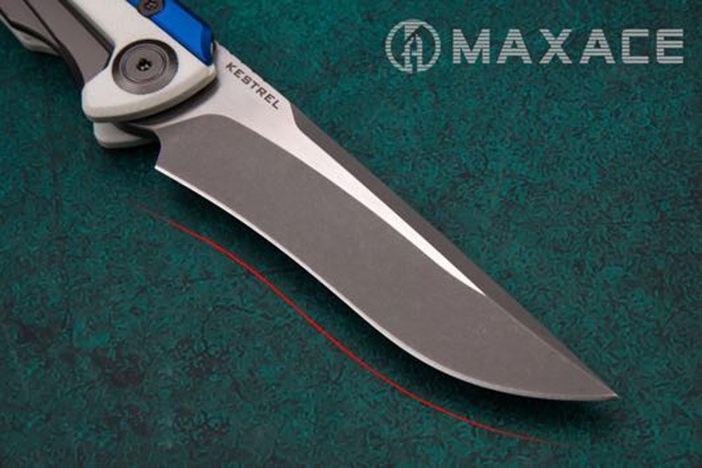 # ** HERE NOW ** Maxace KESTREL - M390 Blade - FRONT FLIPPER - G10 / Titanium / Aluminum Handle - True Talon