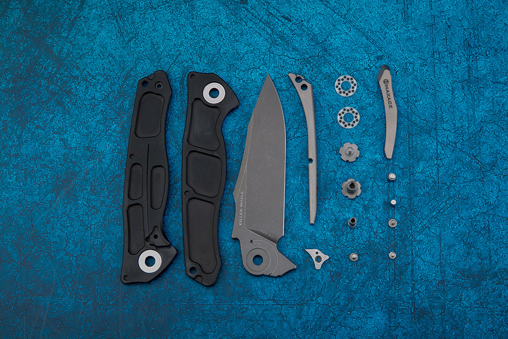 MAXACE - KILLER WHALE 2.0 - SWEDISH ASP60 BLADE - MULTI ROW BEARINGS - MIDNIGHT CAT DESIGN