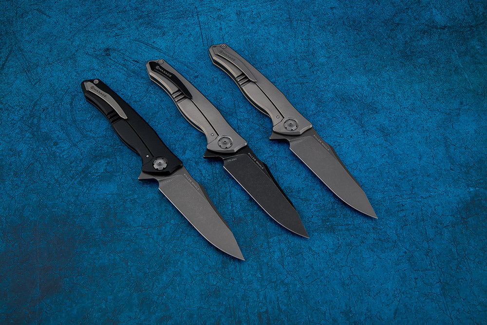 MAXACE - KILLER WHALE 2.0 - SWEDISH ASP60 BLADE - MULTI ROW BEARINGS - MIDNIGHT CAT DESIGN