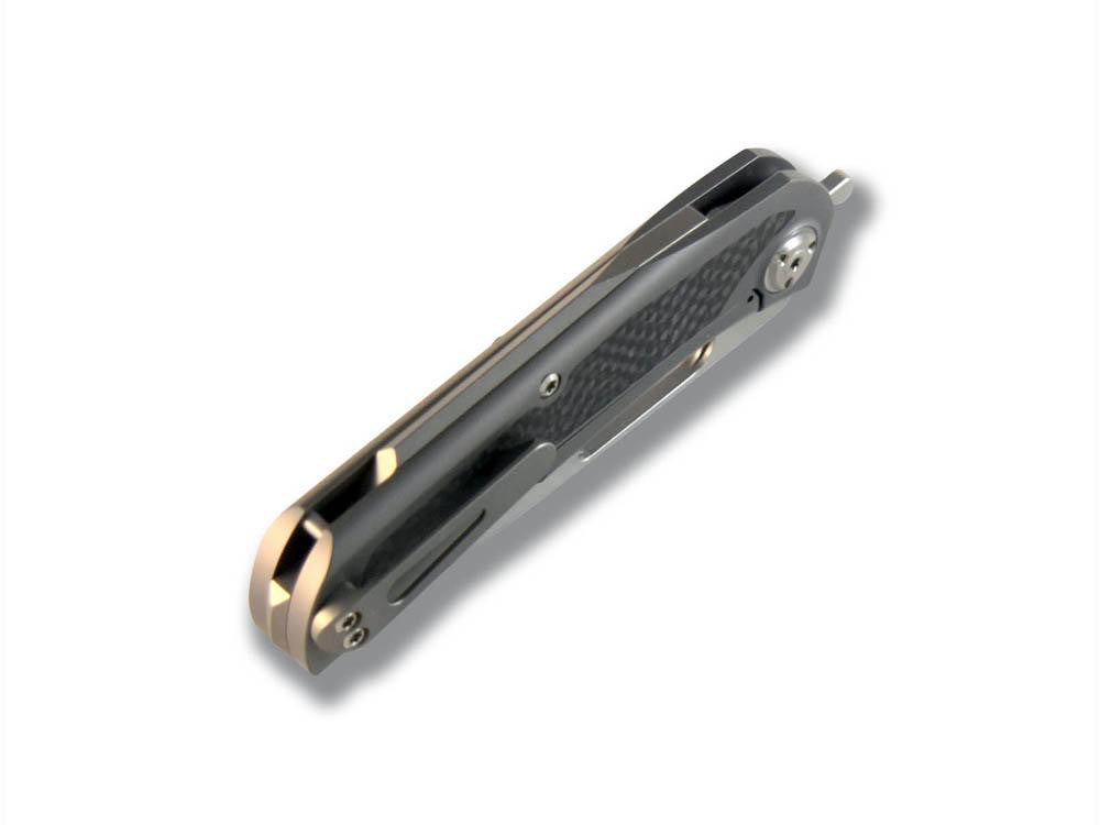 Liong Mah - KUF V2 - M390 blade - Carbon Fiber and titanium handle - True Talon