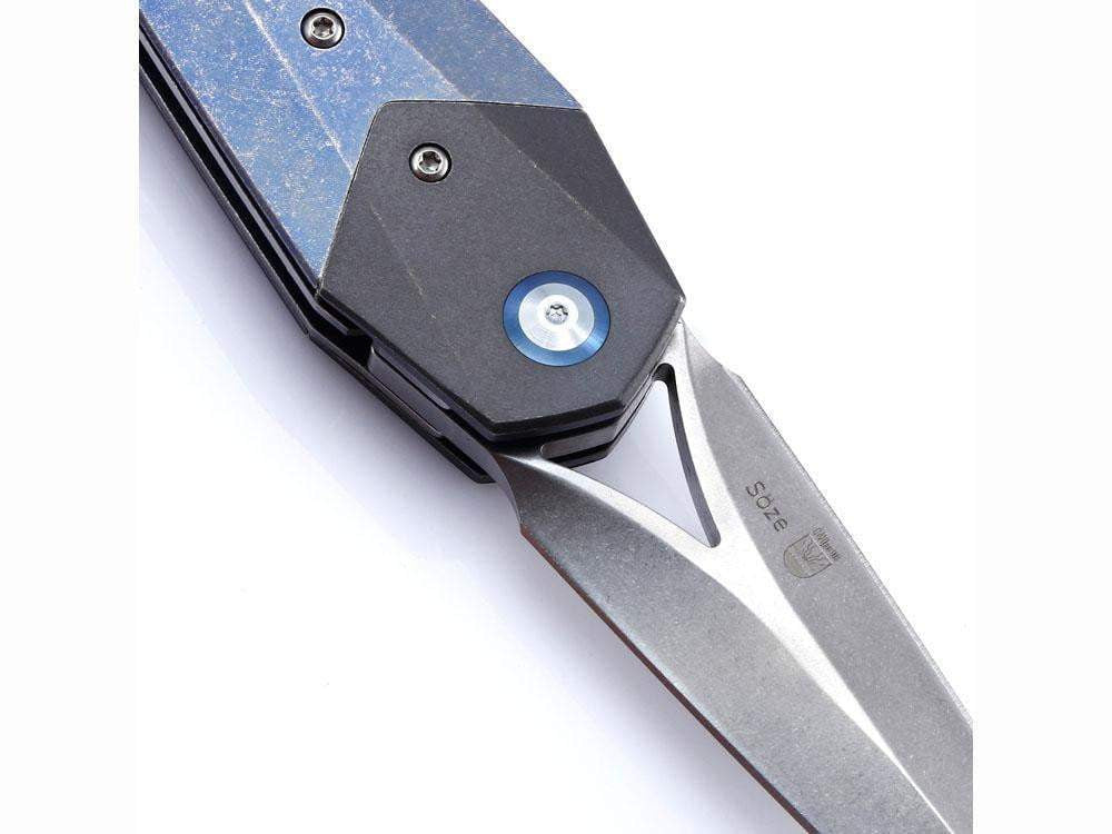 ** HERE NOW ** Kizer Ki4513A1- SOZE - Blue titaium handle - Elijah Isham design - - Elijah Isham design - True Talon