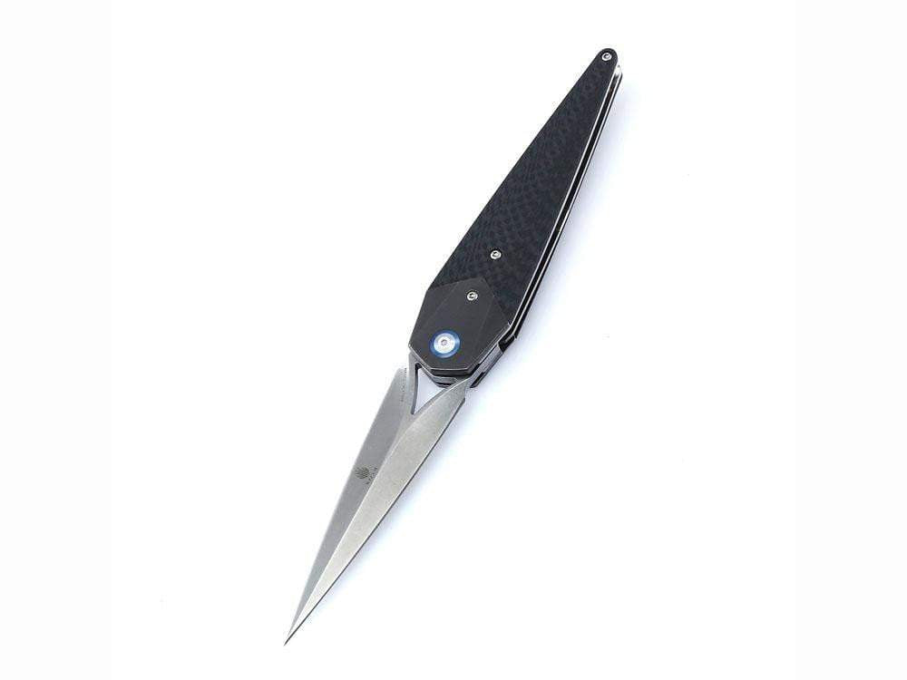 ** HERE NOW ** Kizer Ki4513A2- SOZE - S35VN blade - Carbon Fiber handle - Elijah Isham design - True Talon
