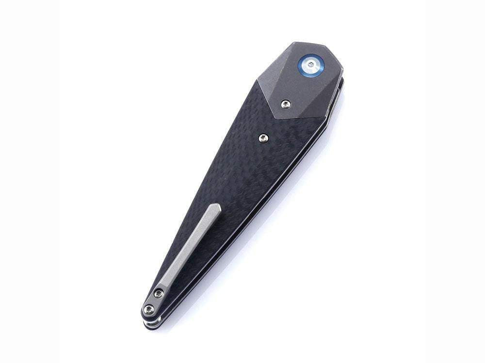 ** HERE NOW ** Kizer Ki4513A2- SOZE - S35VN blade - Carbon Fiber handle - Elijah Isham design - True Talon