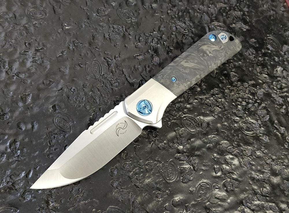 Liong Mah - Lanny - M390 Blade - Marble Carbon Fiber inserts - True Talon