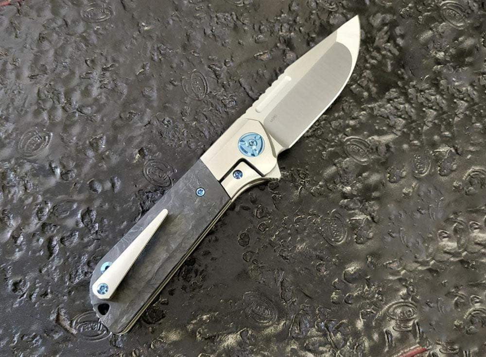 Liong Mah - Lanny - M390 Blade - Marble Carbon Fiber inserts - True Talon