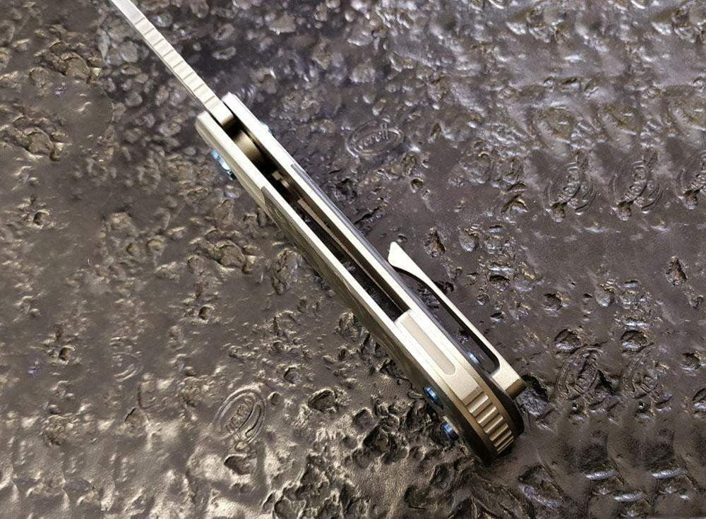 Liong Mah - Lanny - M390 Blade - Marble Carbon Fiber inserts - True Talon
