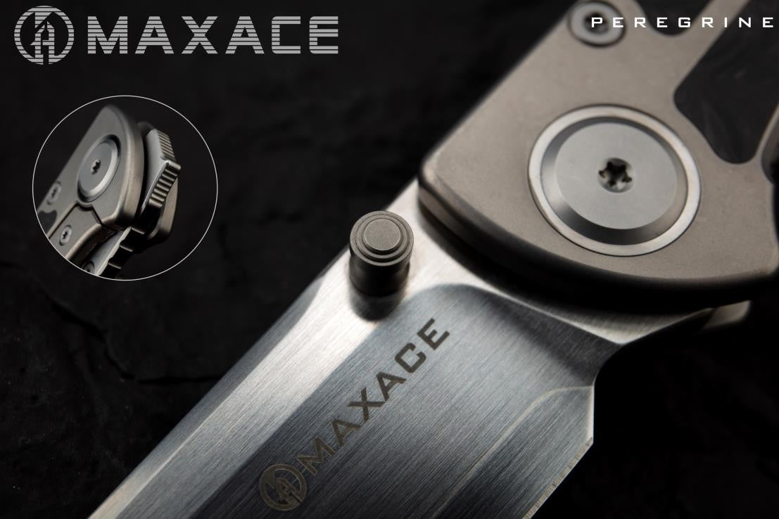 MAXACE PEREGRINE - ZDP189 BLADE - BRONZE PHOSPHOR WASHERS - CARBON FIBER
