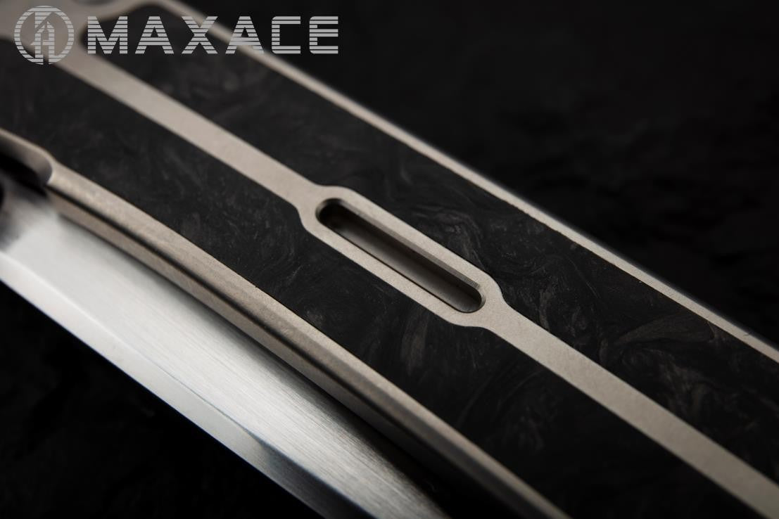 MAXACE PEREGRINE - ZDP189 BLADE - BRONZE PHOSPHOR WASHERS - CARBON FIBER