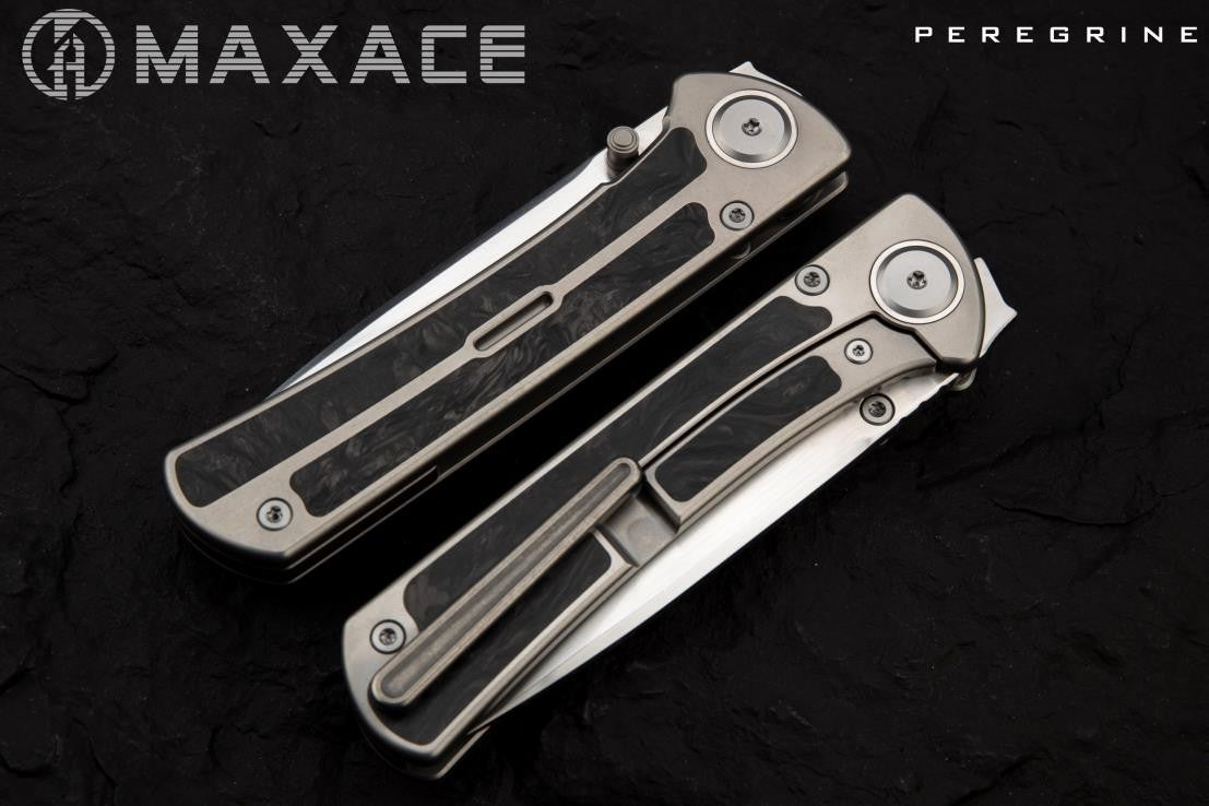 MAXACE PEREGRINE - ZDP189 BLADE - BRONZE PHOSPHOR WASHERS - CARBON FIBER