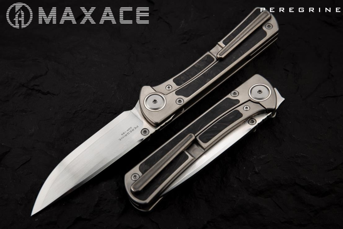 MAXACE PEREGRINE - ZDP189 BLADE - BRONZE PHOSPHOR WASHERS - CARBON FIBER