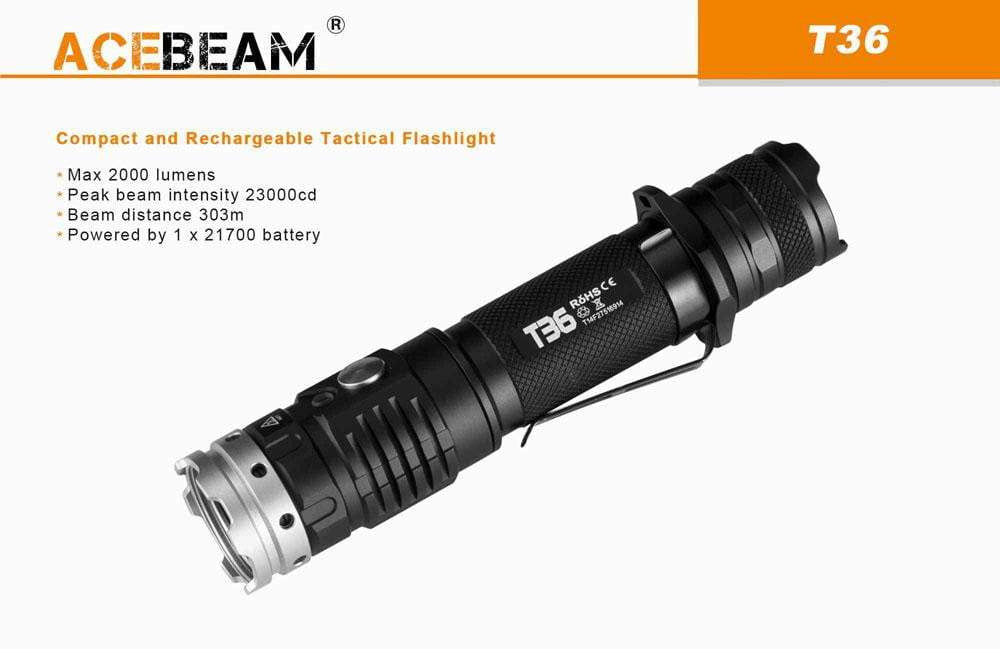 Acebeam T36 - 2000 Lumens Tactical - True Talon
